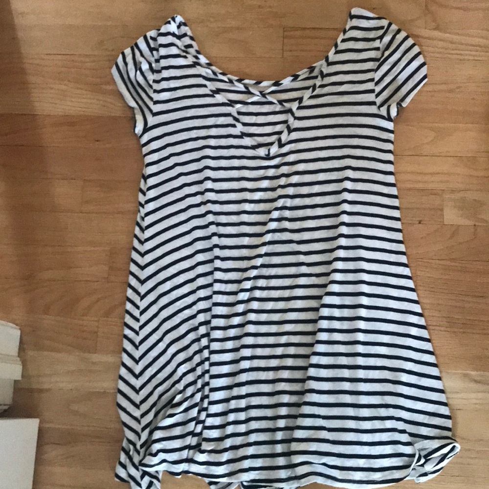 Black and white tee shirt dress S